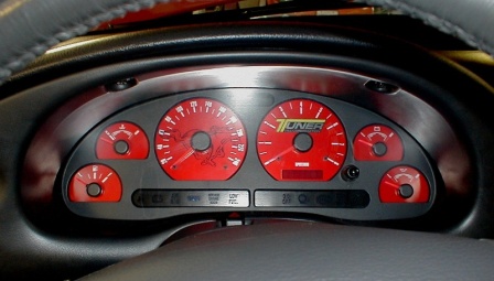 Black Cat Custom Automotive Ford Mustang Gauge Faces 1987 To 2004
