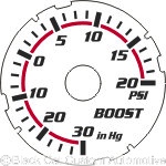 Cobalt SS Supercharged Boost Gauge Face